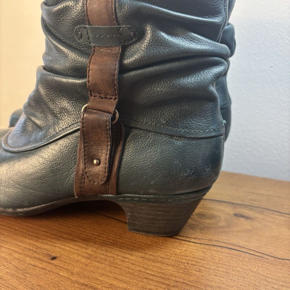 Rockport Cobb Hill Womens 9 N Alexandra Booties In Green Teal Ankle Boot Leather - Picture 3 of 9